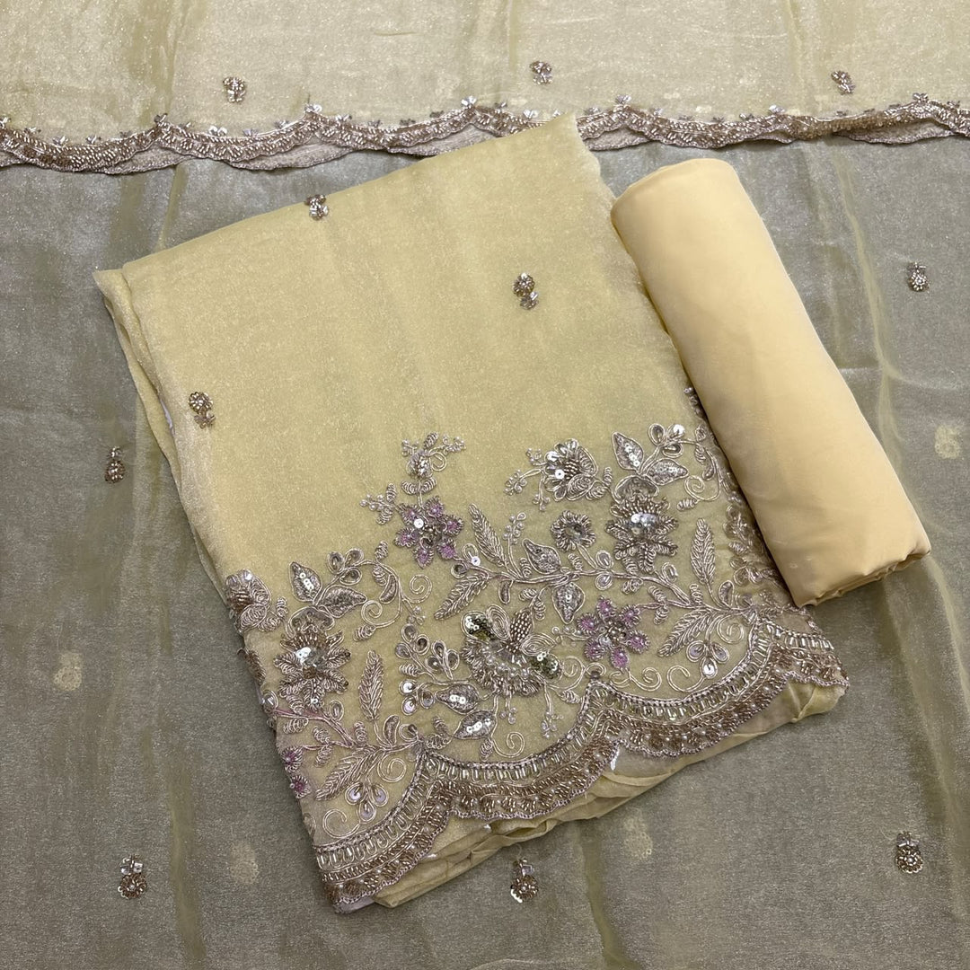 Premium Shimmer Tissue unstitched suit set LF8616 - A3