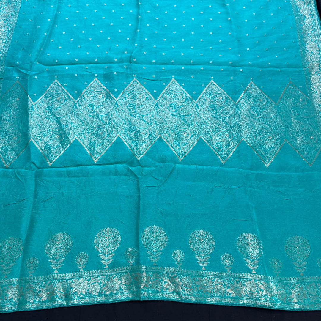 Tanchui Silk Cutdana & Sequins Embroidered Unstitched Suit Set - D13162 - 1