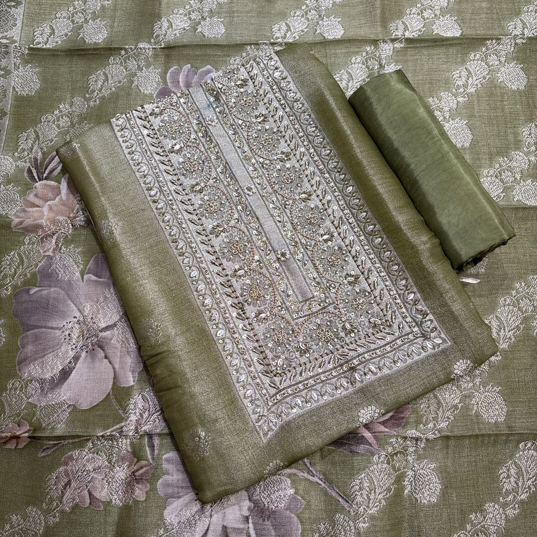 Premium Tissue Unstitched Suit Set-D12321-H