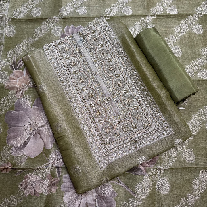 Premium Tissue Unstitched Suit Set-D12321-H