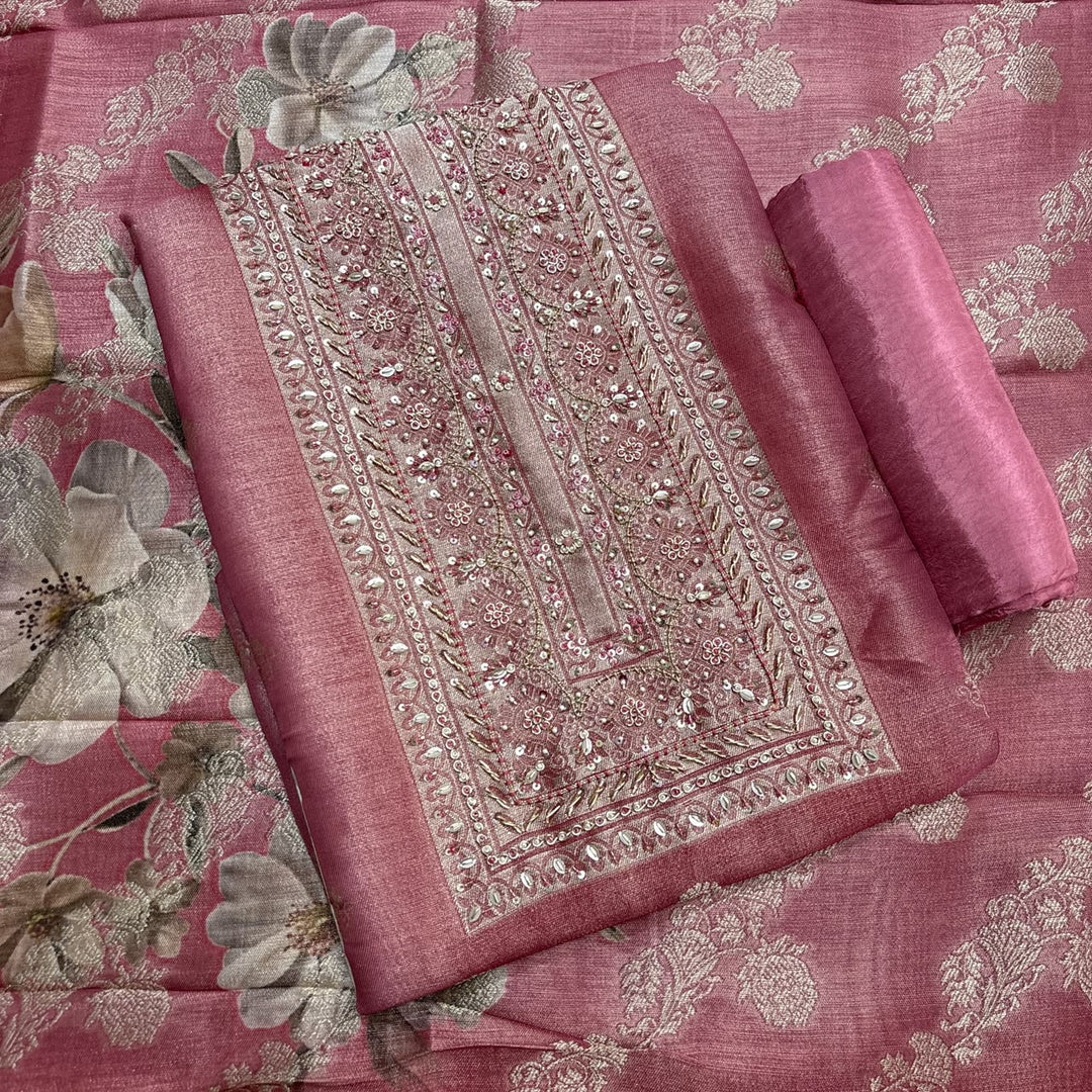 Premium Tissue Unstitched Suit Set-D12321-H1