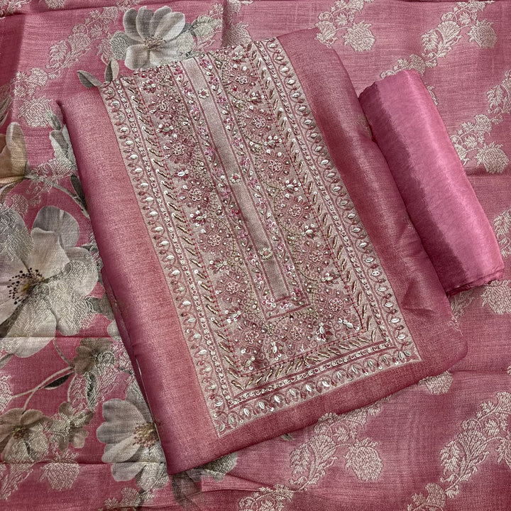 Premium Tissue Unstitched Suit Set-D12321-H1