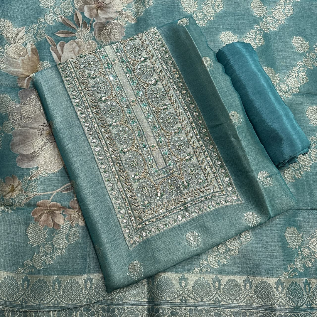 Premium Tissue Unstitched Suit Set-D12321-H2