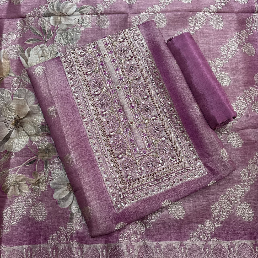 Premium Tissue Unstitched Suit Set-D12321-H3