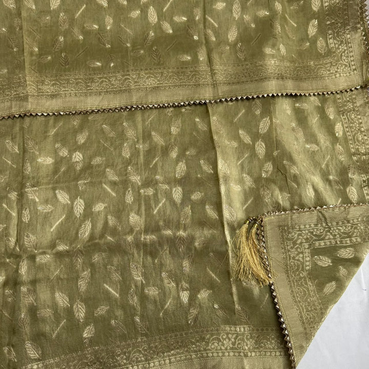 Dola Silk Dabka, Sequin & Zari Work Unstitched Suit Set - D12795 - A2