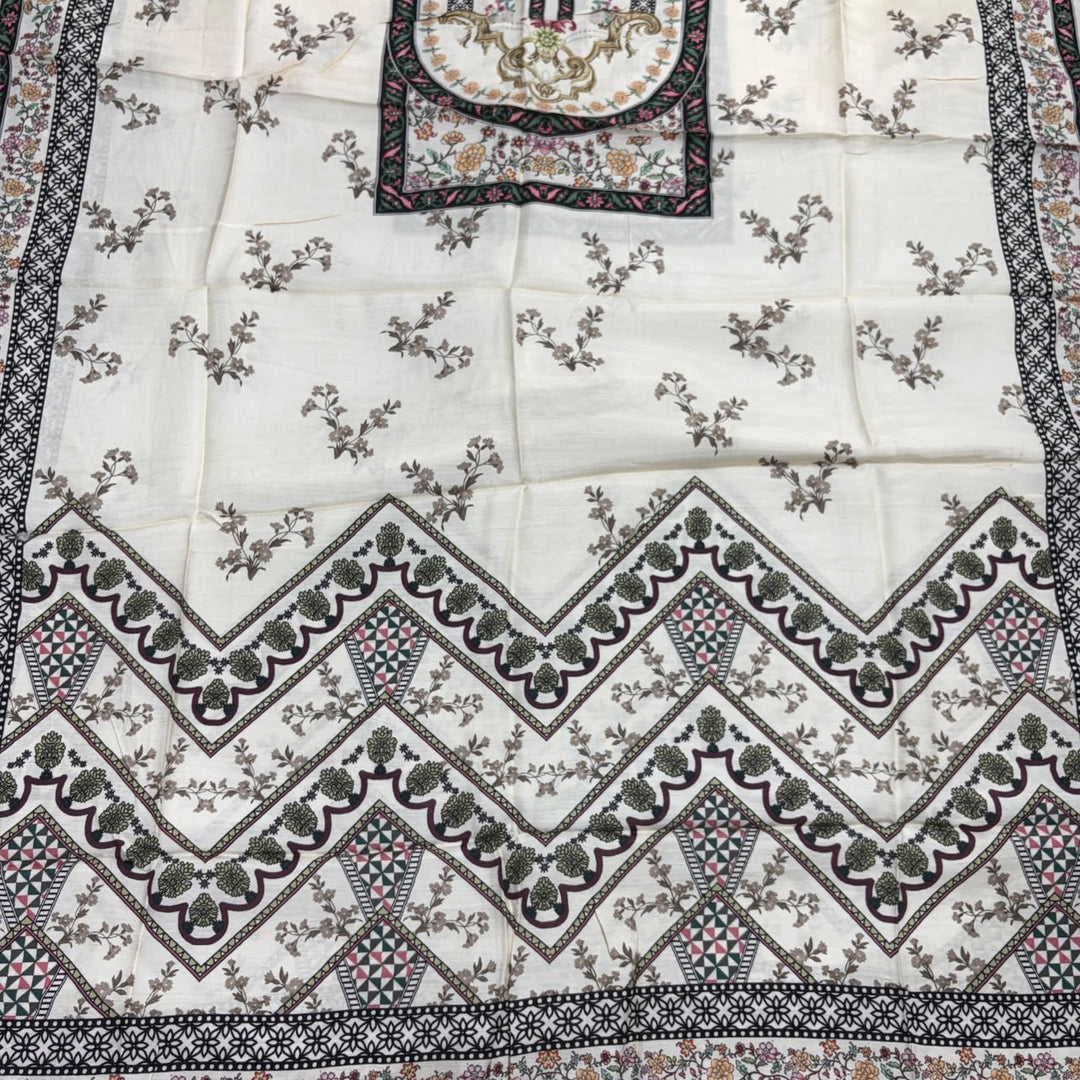 Premium Muslin Printed Unstitched Suit Set-K11330