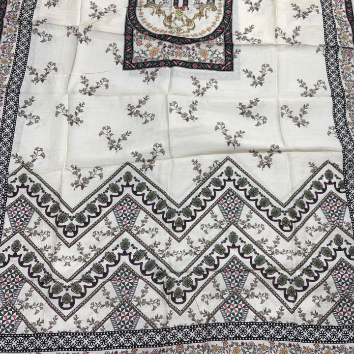 Premium Muslin Printed Unstitched Suit Set-K11330