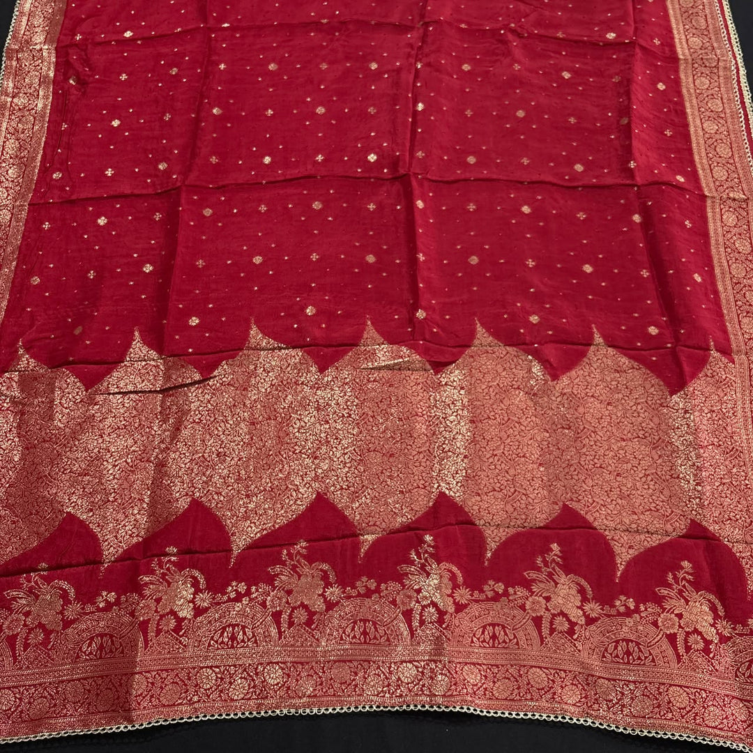Premium Upada Silk Zari Dabka Work Unstitched Suit Set - RC2686 - B