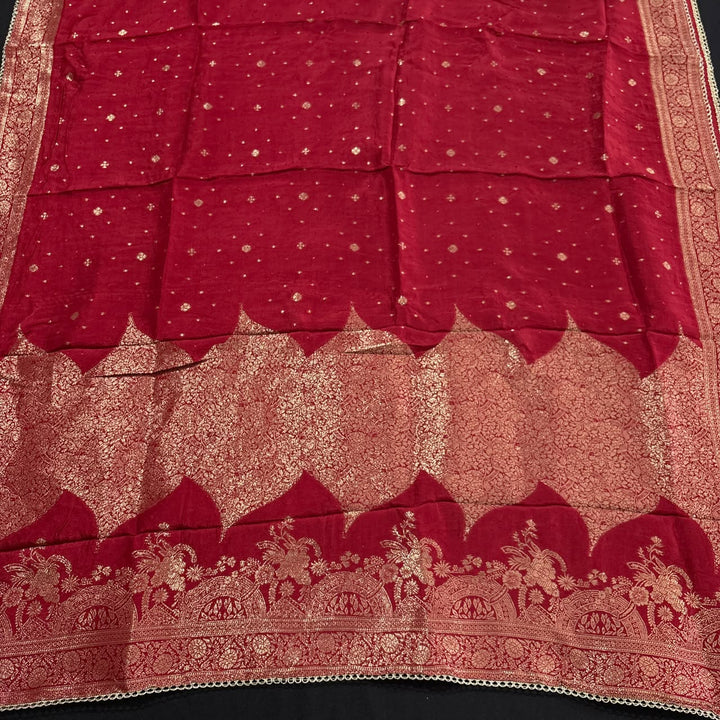 Premium Upada Silk Zari Dabka Work Unstitched Suit Set - RC2686 - B