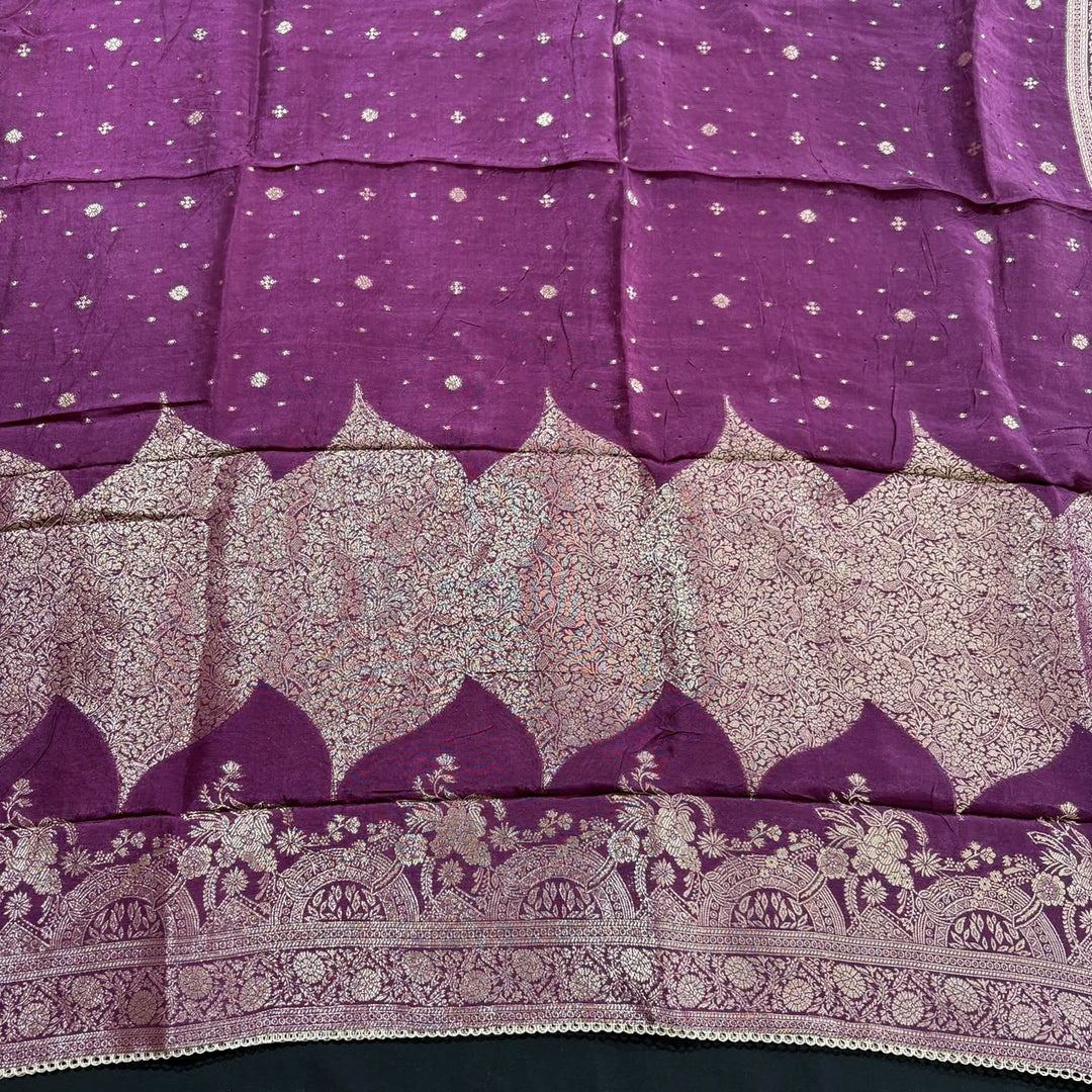 Premium Upada Silk Zari Dabka Work Unstitched Suit Set - RC2686 - A