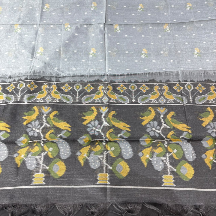 Elegant Tiji Silk Dabka Knot & Sequin Work Unstitched Suit Set-REAKK6-4