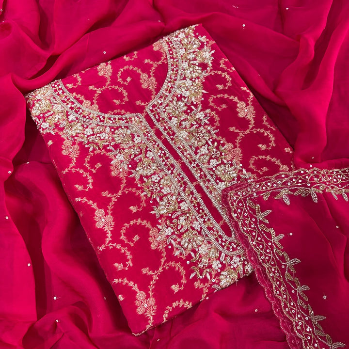 Premium Upada Silk Unstitched Suit Set | HA2323-1
