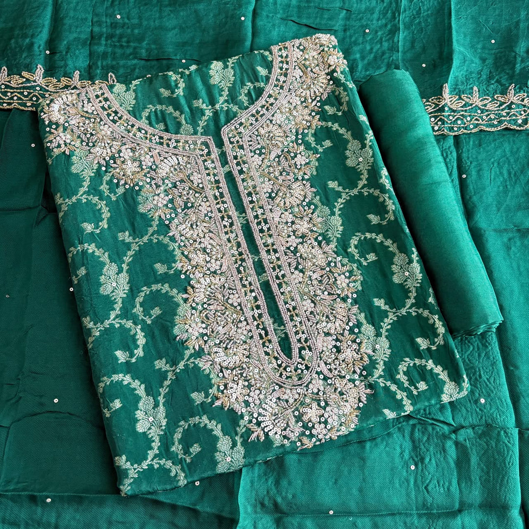 Premium Upada Silk Unstitched Suit Set | HA2323-3