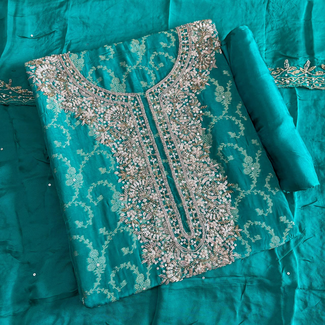 Premium Upada Silk Unstitched Suit Set | HA2323-2