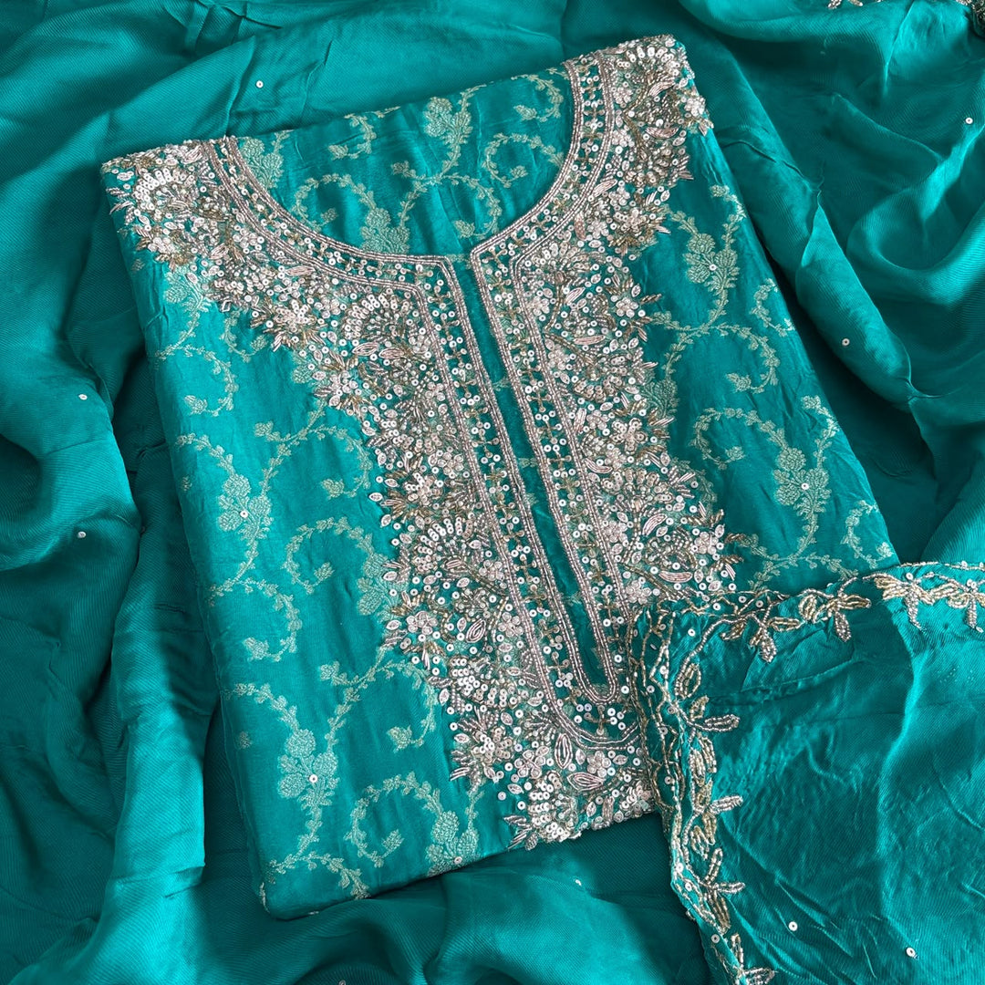 Premium Upada Silk Unstitched Suit Set | HA2323-2