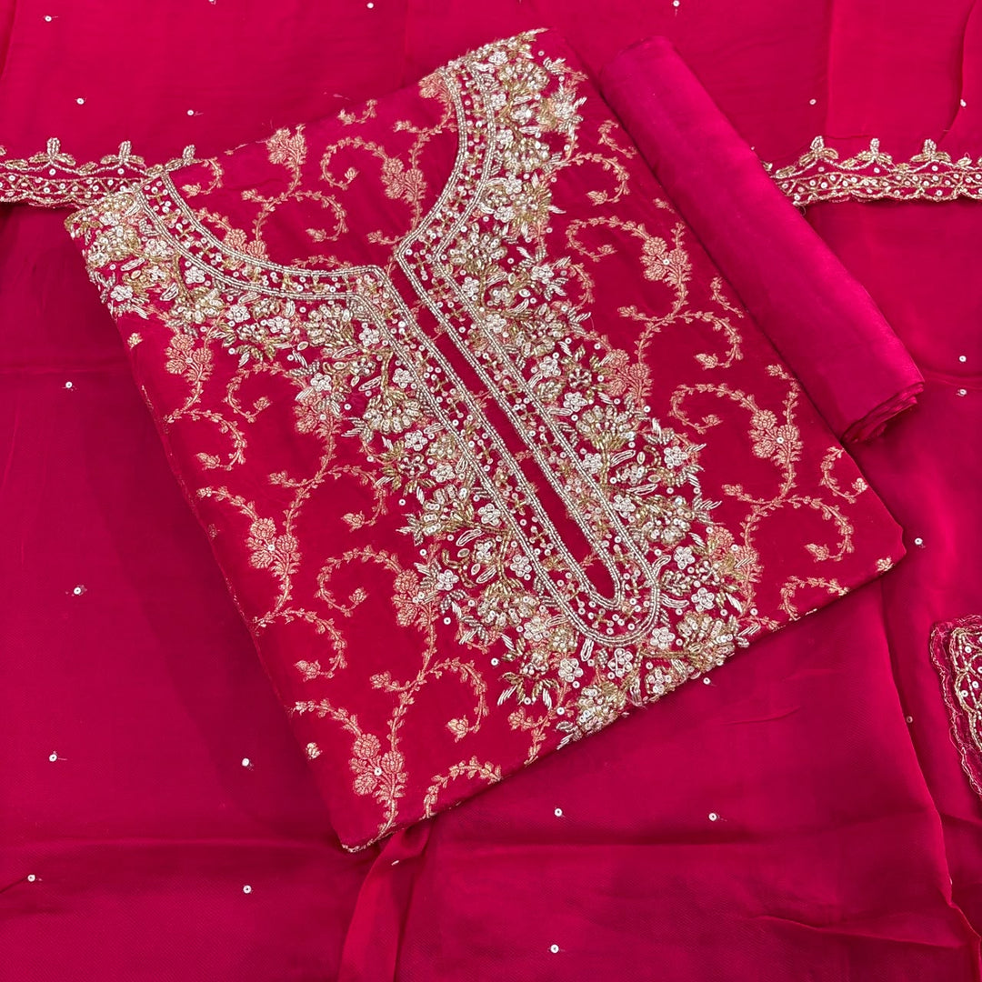 Premium Upada Silk Unstitched Suit Set | HA2323-1