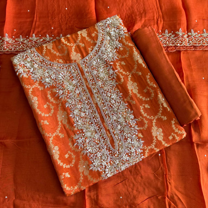 Premium Upada Silk Unstitched Suit Set | HA2323-5