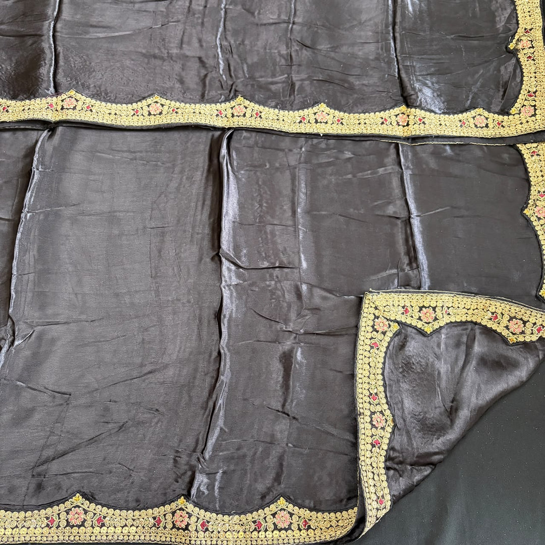 Premium Velvet Unstitched Suit Set-DF3212-A
