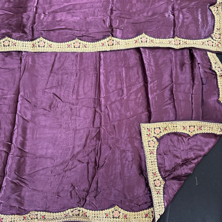 Premium Velvet Unstitched Suit Set-DF3212-A1