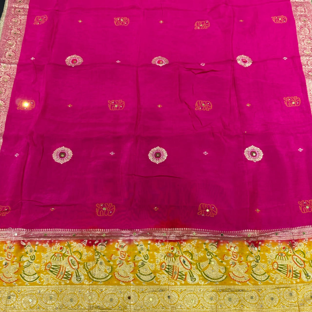 Premium Dola Silk Unstitched Suit Set-BR2548-A