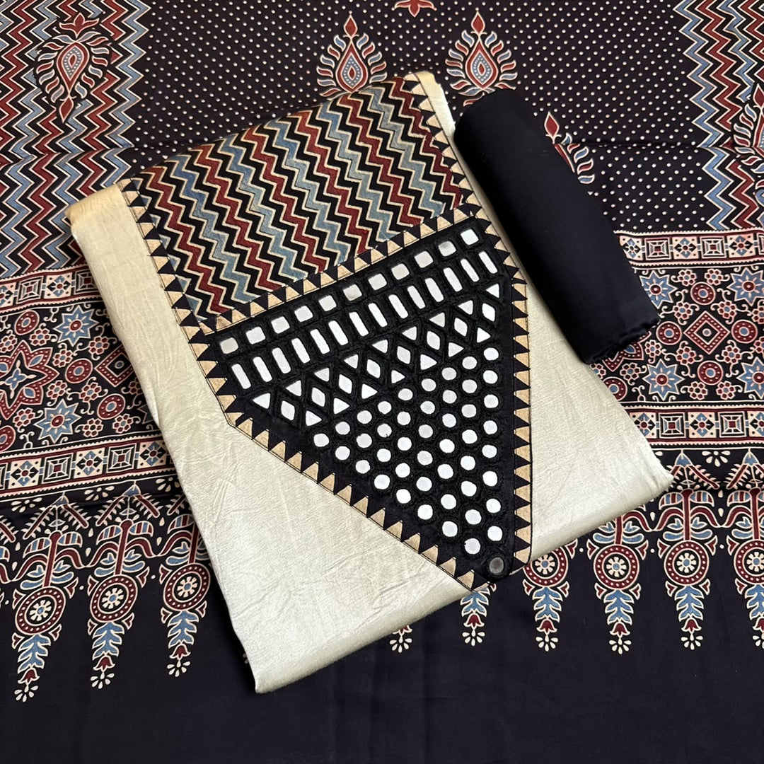 Premium Gajji Silk Unstitched Suit Set-270007-A2