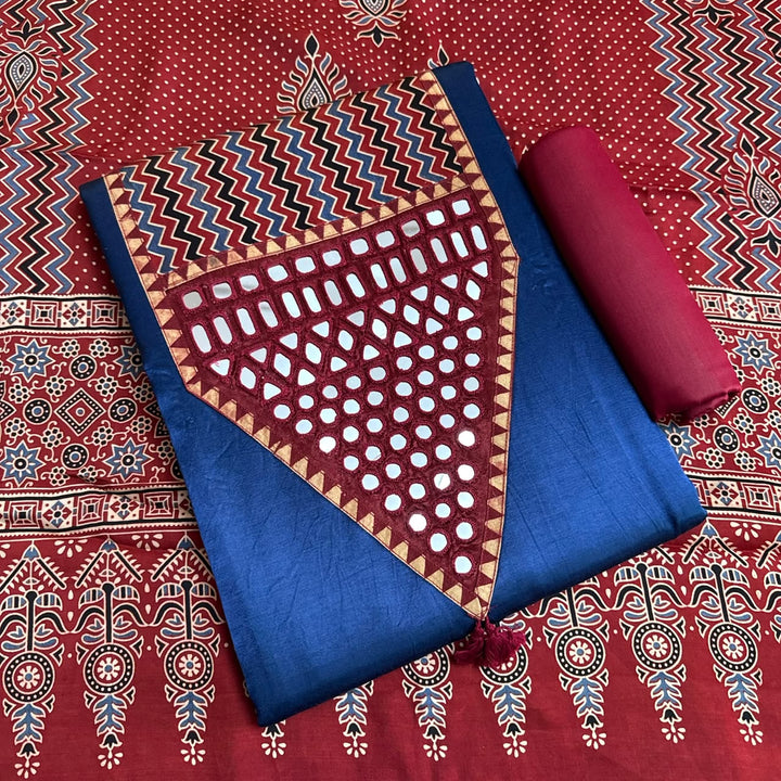 Premium Gajji Silk Unstitched Suit Set-270007-A3