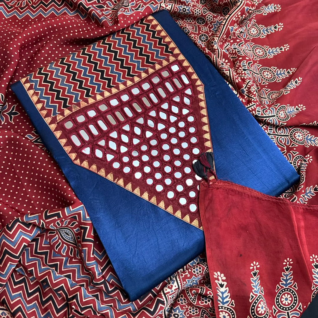 Premium Gajji Silk Unstitched Suit Set-270007-A3