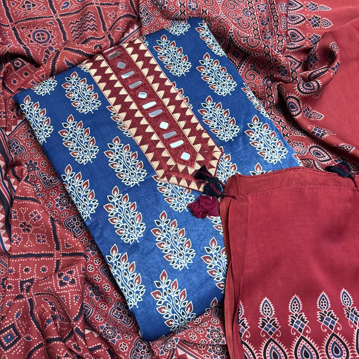 Premium Gajji Silk Unstitched Suit Set-BR3201