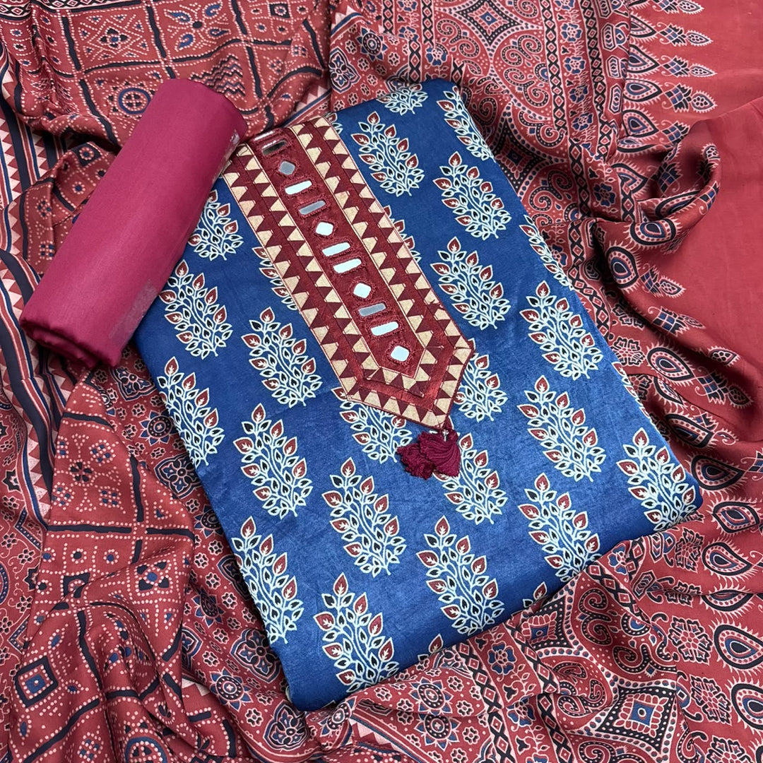 Premium Gajji Silk Unstitched Suit Set-BR3201