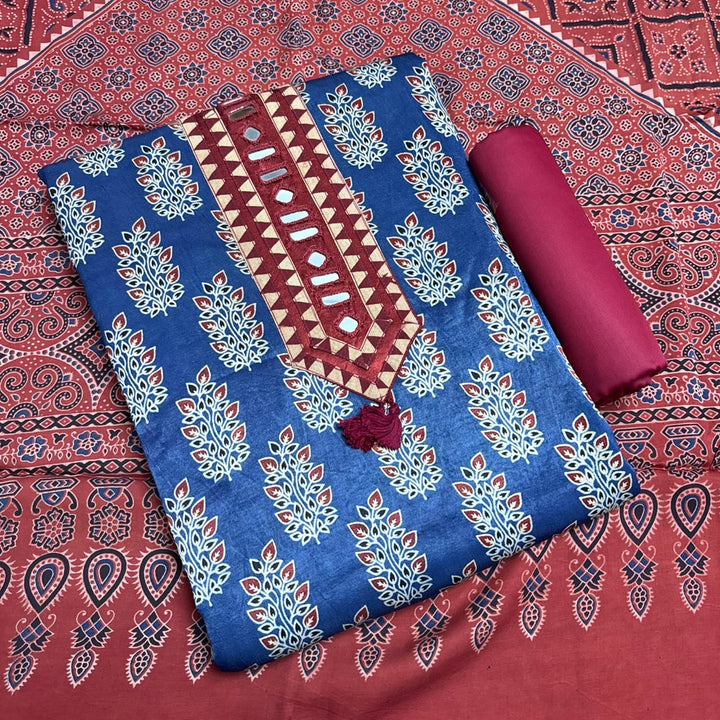 Premium Gajji Silk Unstitched Suit Set-BR3201