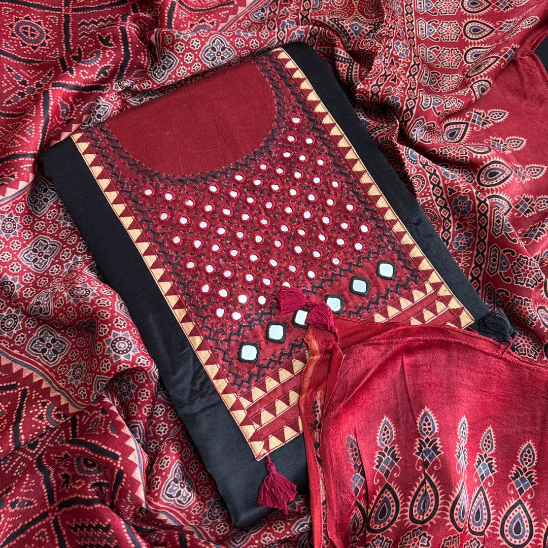 Premium Gajji Silk Unstitched Suit Set-270002-1
