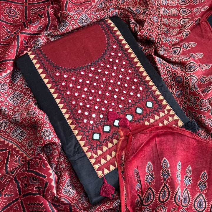Premium Gajji Silk Unstitched Suit Set-270002-1