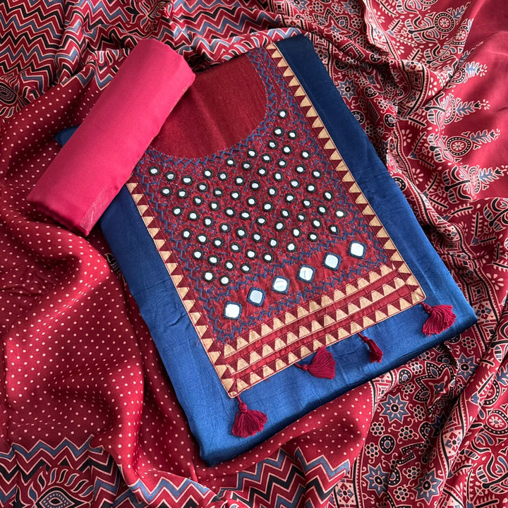 Premium Gajji Silk Unstitched Suit Set-270002-2