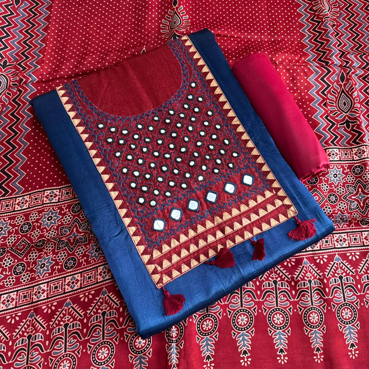 Premium Gajji Silk Unstitched Suit Set-270002-2
