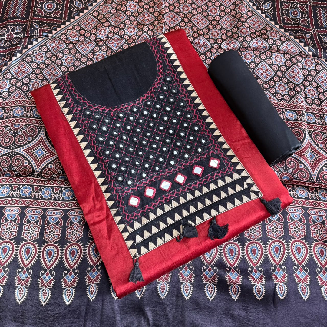 Premium Gajji Silk Unstitched Suit Set-270002-3