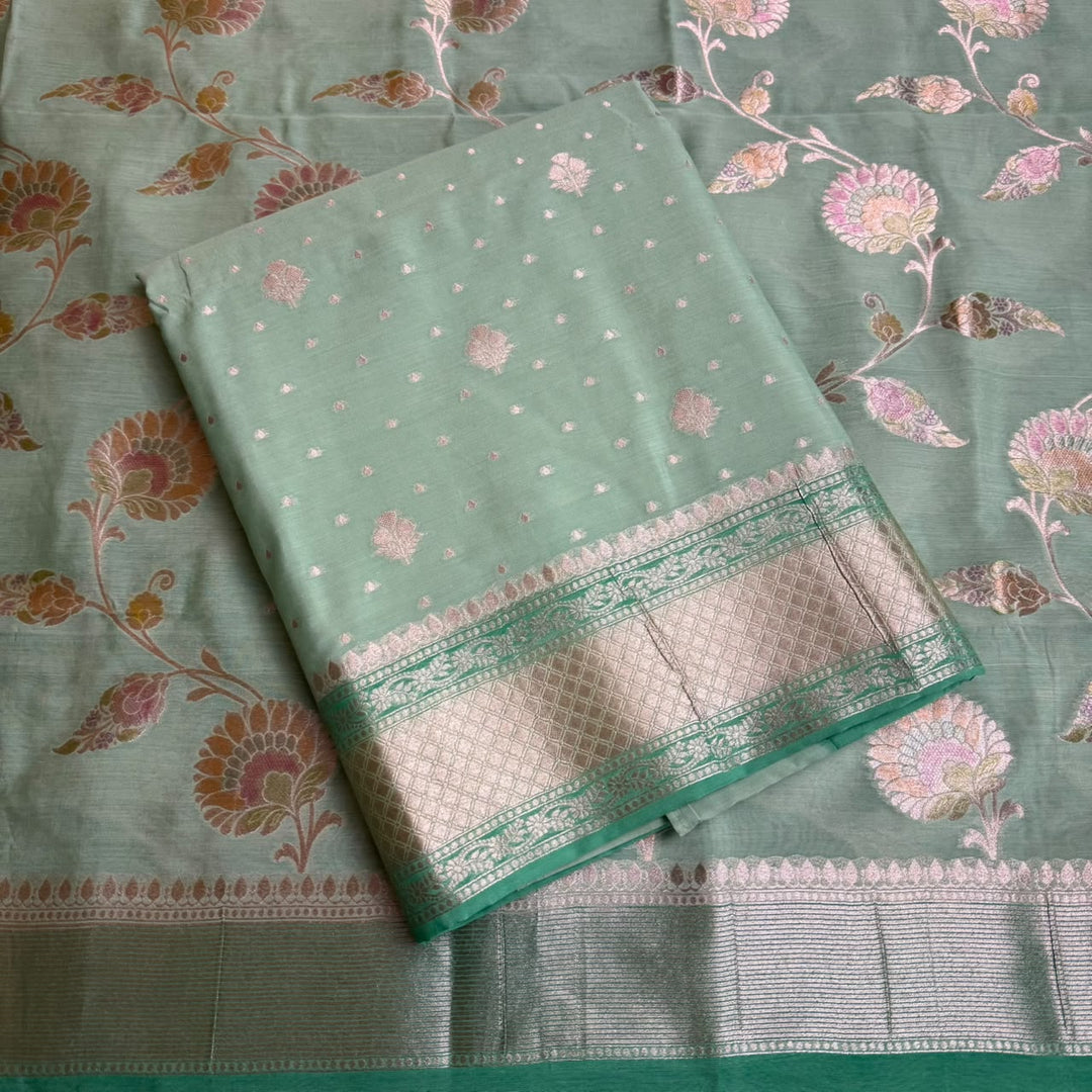 Premium Pure Muga Silk Unstitched Suit Set-HC1001-A