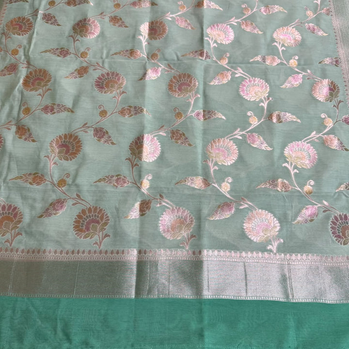 Premium Pure Muga Silk Unstitched Suit Set-HC1001-A