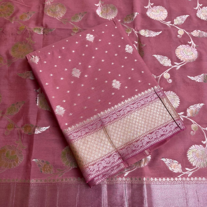 Premium Pure Muga Silk Unstitched Suit Set-HC1001-A1