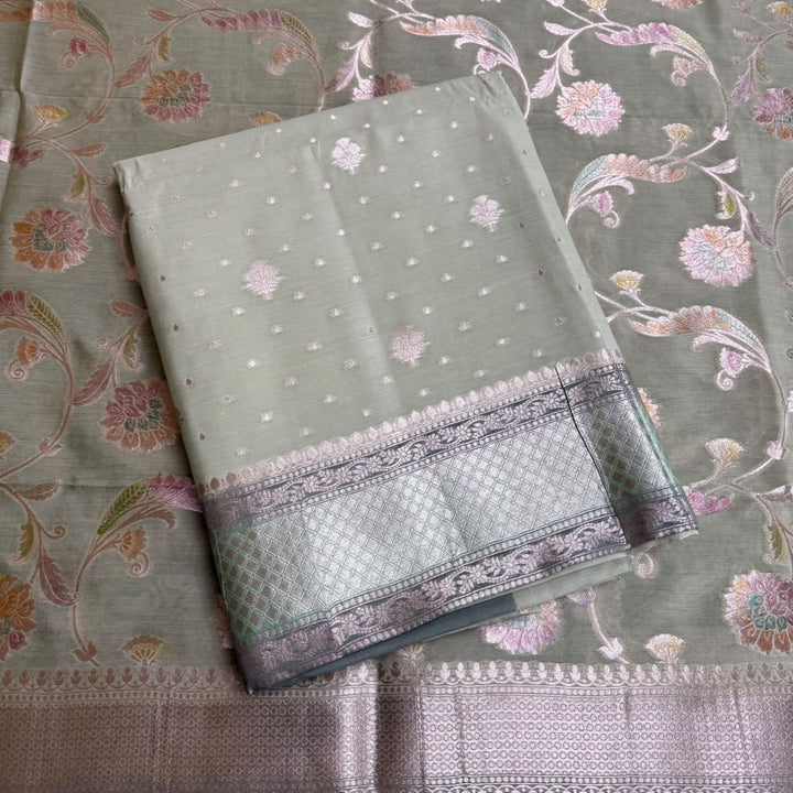 Premium Pure Muga Silk Unstitched Suit Set-HC1001-A6