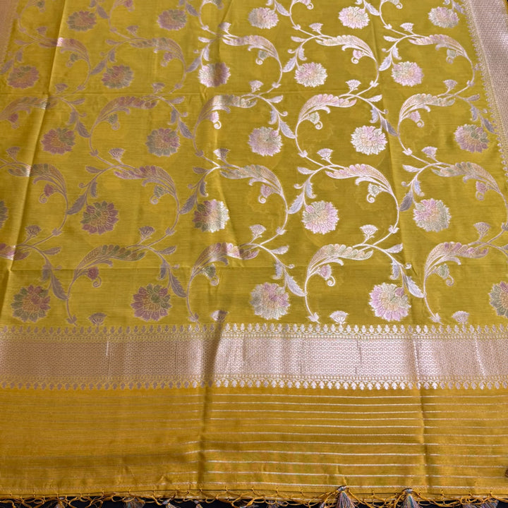Premium Pure Muga Silk Unstitched Suit Set-HC1001-A8