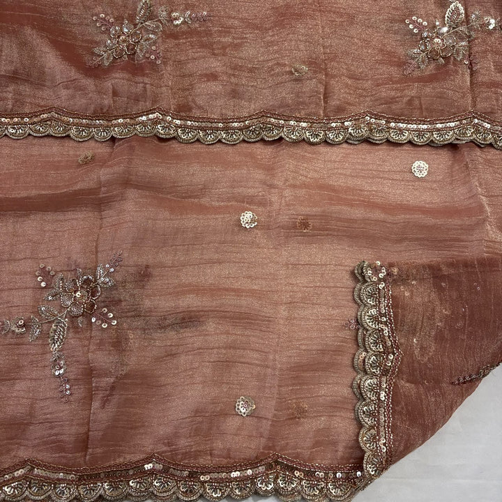 Premium Crush Tissue Sequins & Cutdana Embroidered Unstitched Suit Set | LF8752-3
