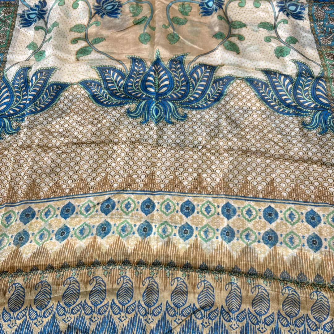 Premium Gajji Silk Printed Unstitched Suit Set | GT1950-7