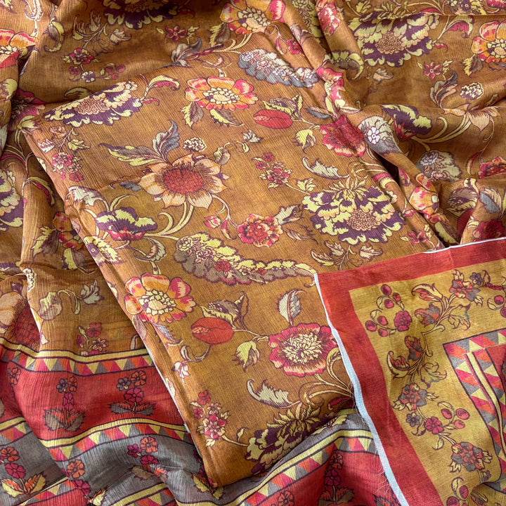 Premium Gajji Silk Printed Unstitched Suit Set | GT1950-8