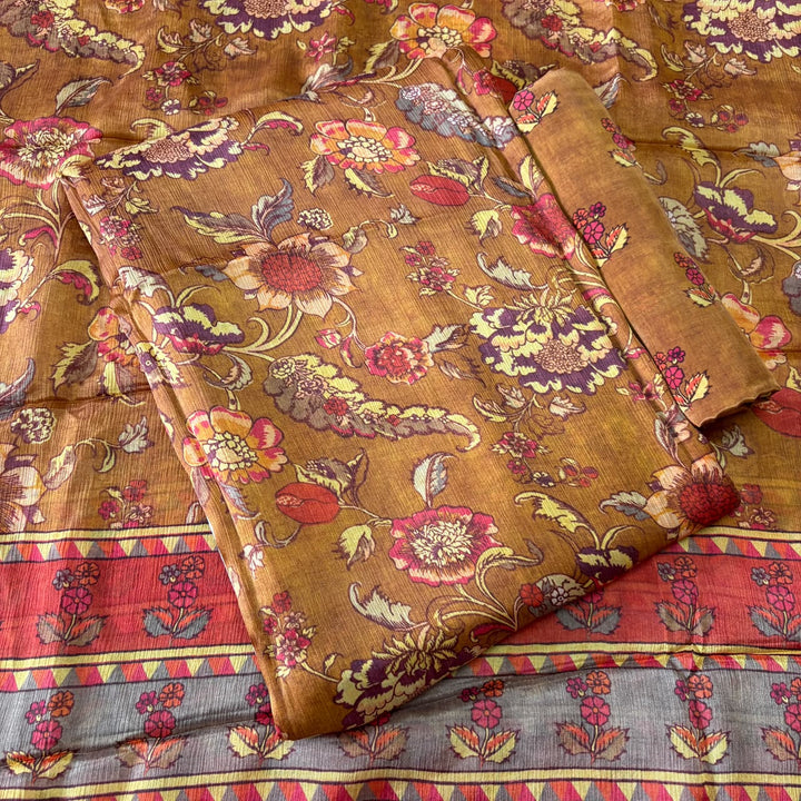 Premium Gajji Silk Printed Unstitched Suit Set | GT1950-8