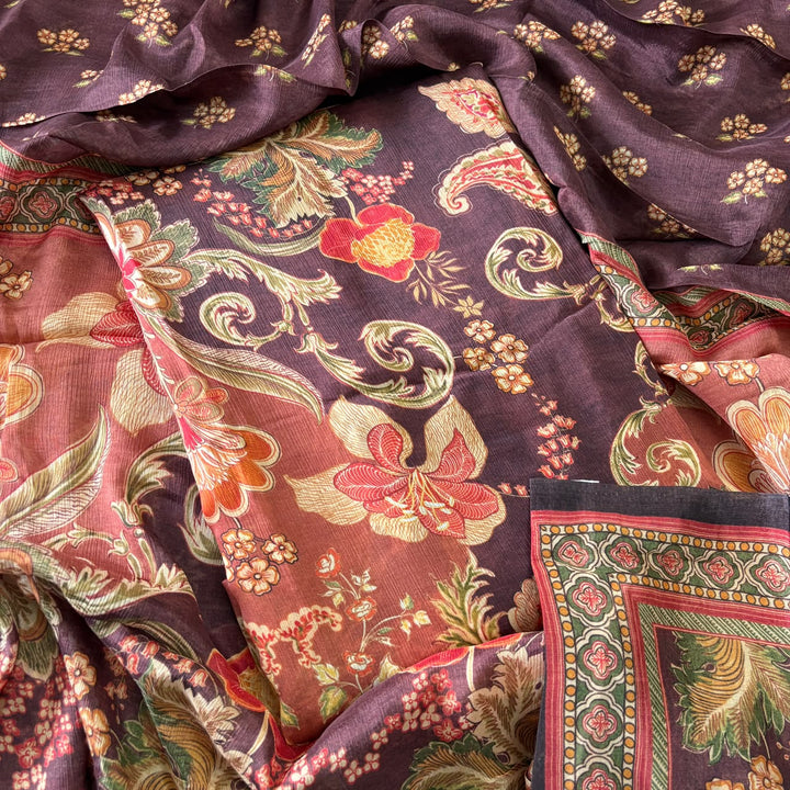 Premium Gajji Silk Printed Unstitched Suit Set | GT1950-9