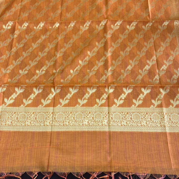 Premium Banarasi Butti Chanderi Unstitched Suit Set-HAB101-A