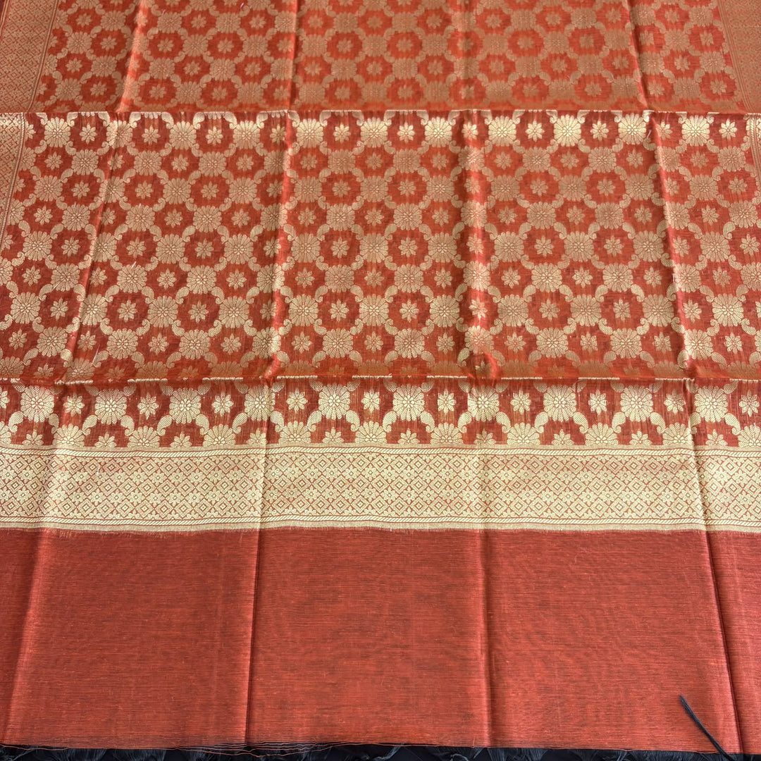Premium Banarasi Butti Chanderi Unstitched Suit Set-HAB101-C