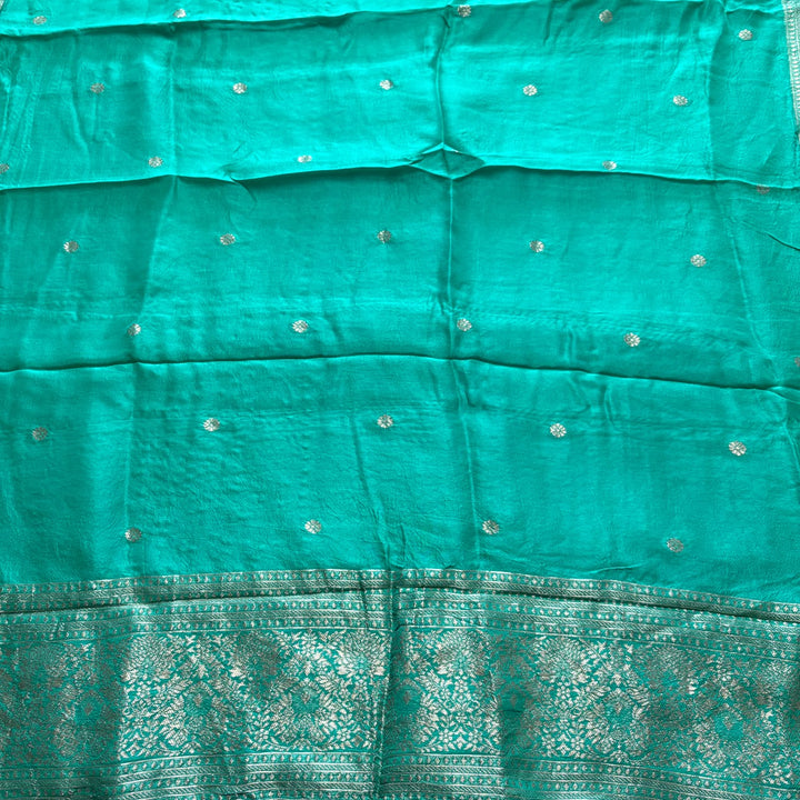 Premium Dola Silk Dabka & Knot Work Unstitched Suit Set | HGT2682-1