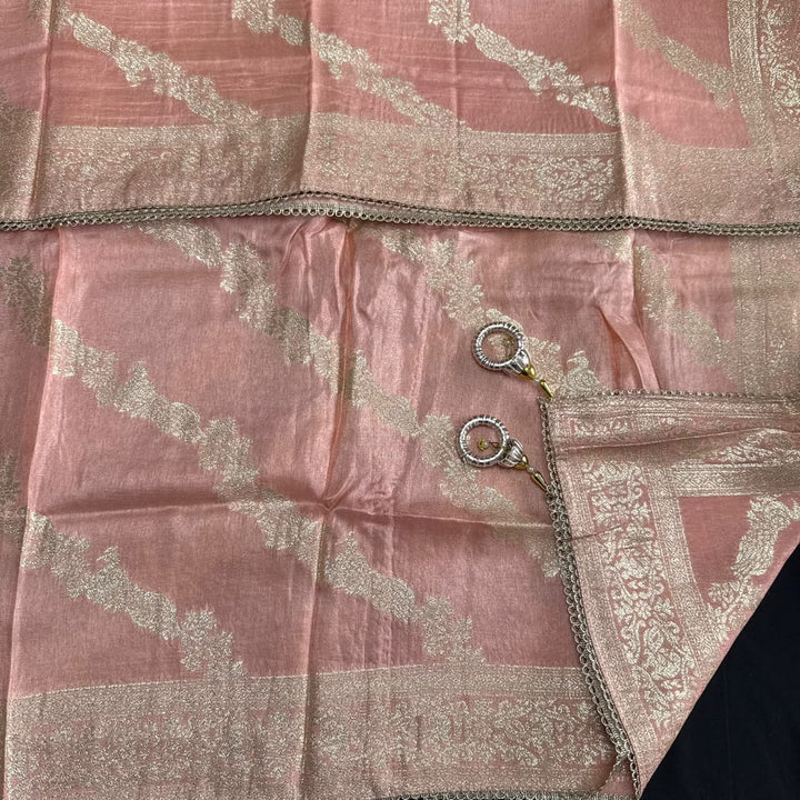 Premium Chanderi Hand Dabka Work Unstitched Suit Set | CH5364-2