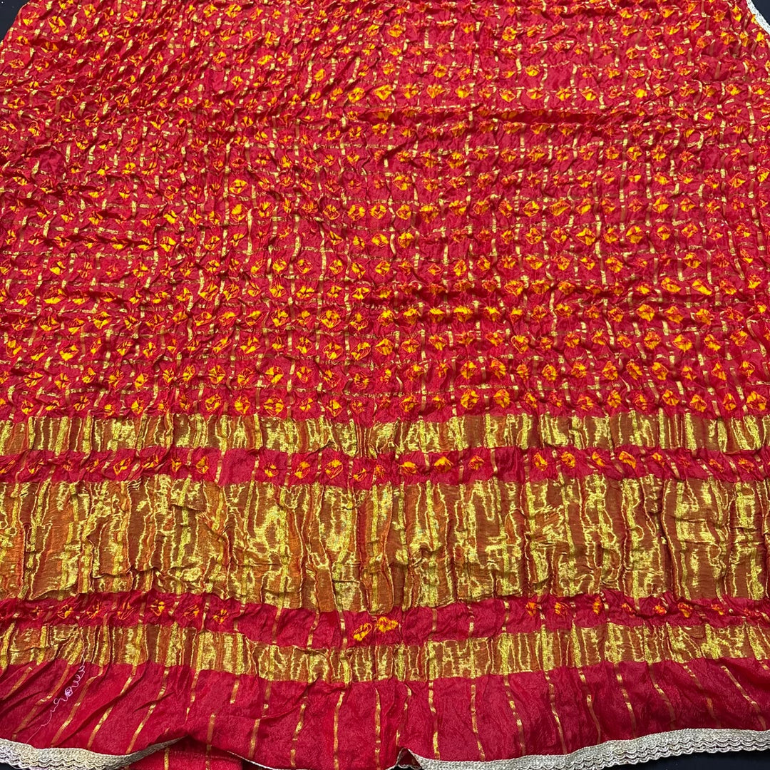 Premium Ghatchola Silk Gota Patti Work Unstitched Suit Set-HGT2727-A1